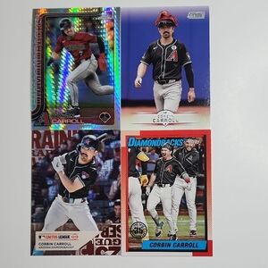 Corbin Carroll 4 Card Baseball Lot